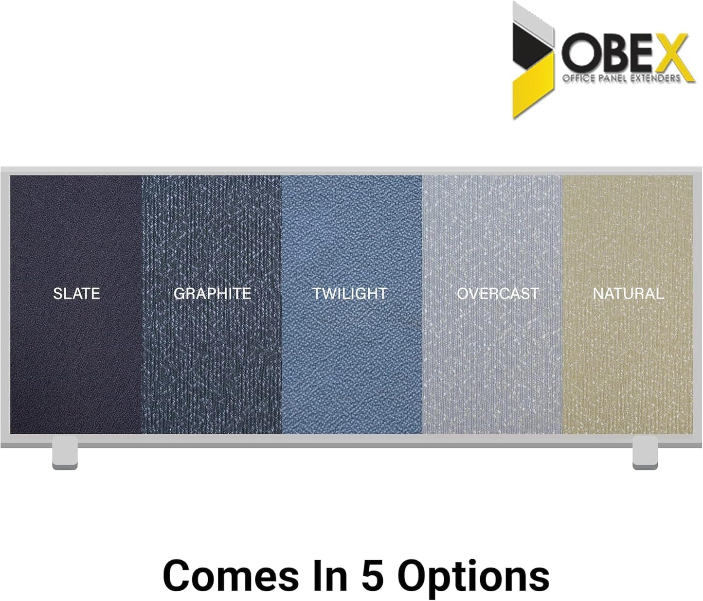 OBEX Acoustical Cubicle Privacy Screen Extender Desk Panel & Office Divider, Add Separation & Block Noise, 24" x 42", Twilight