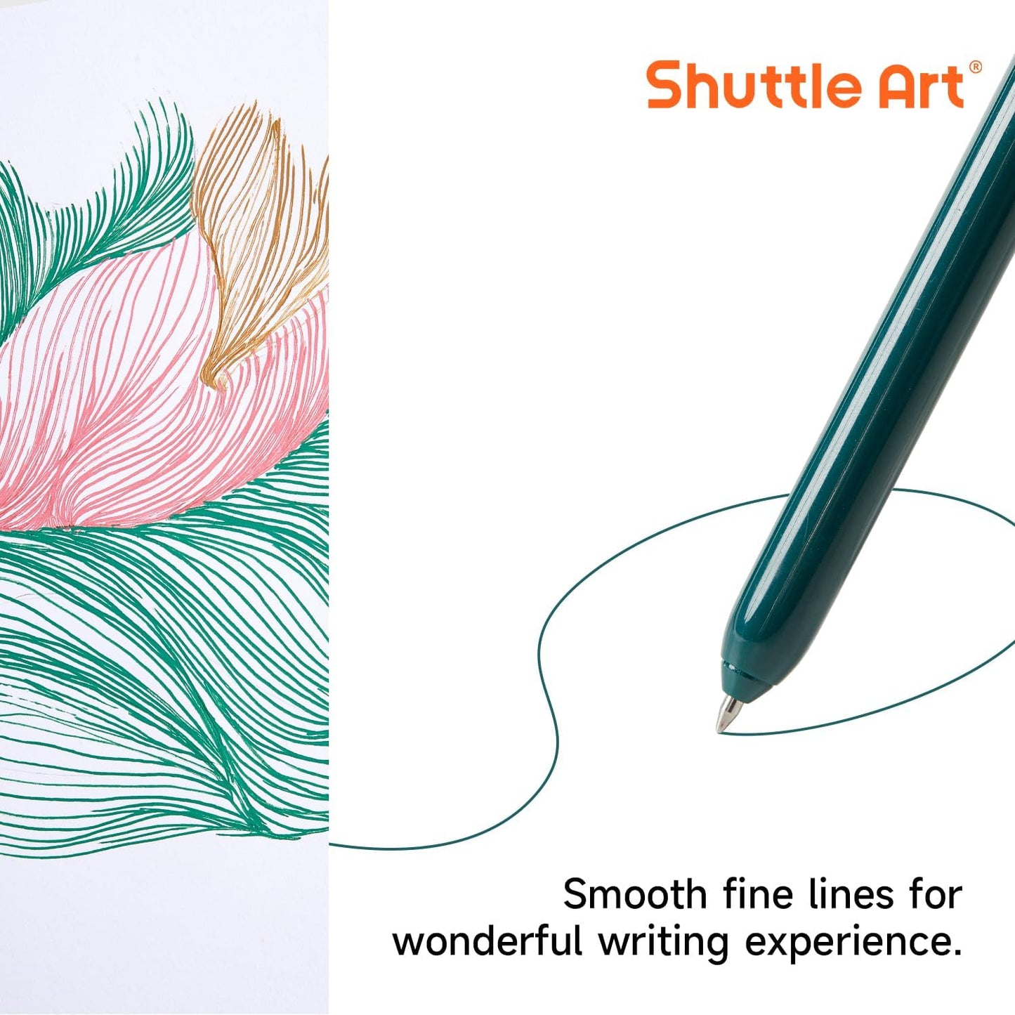 Shuttle Art Colored Retractable Gel Pens, 22 Unique Vintage Ink Colors, 11 Light and 11 Dark Vintage, Cute Pens 0.7mm Point Quick Drying for Writing Drawing Journaling Note Taking School Office Home