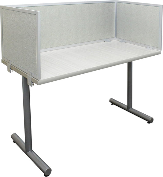 OBEX Acoustic Mounted Screen Privacy Panel Table Top Separator, Sound Blocking Desk Divider (Overcast, 24" X 24")