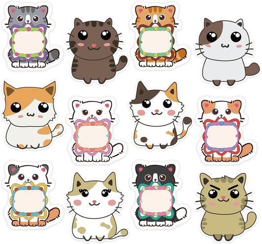 600Pcs Cute Cat Sticky Notes, Cartoon Cat Animal Sticky Notes Kawaii Sticky Note Pads Self-Stick Memo Pads Cat Shapes Memo Notes for Cat Lovers Students Home Office School Supplies