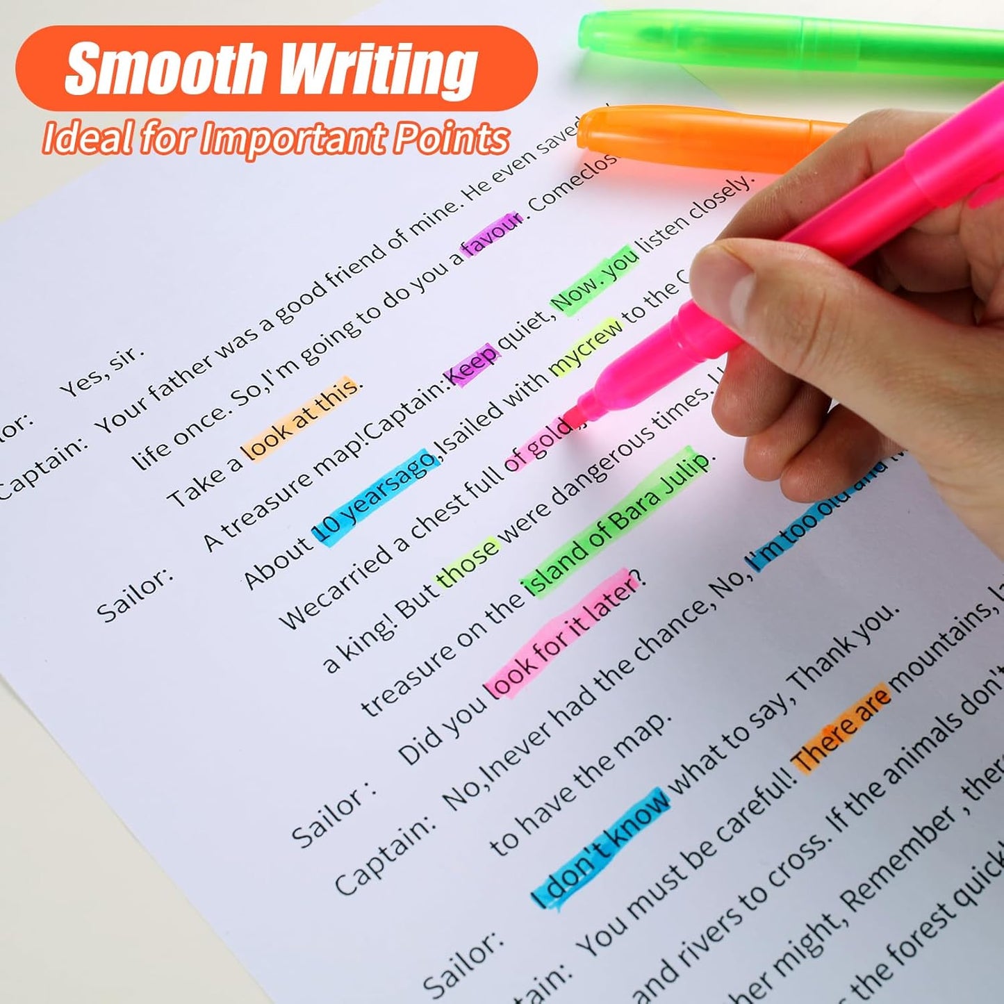 Highlighters Assorted Colors Bulk, 150 Pcs Pastel Highlighters Bulk with 6 Colors for Office and School