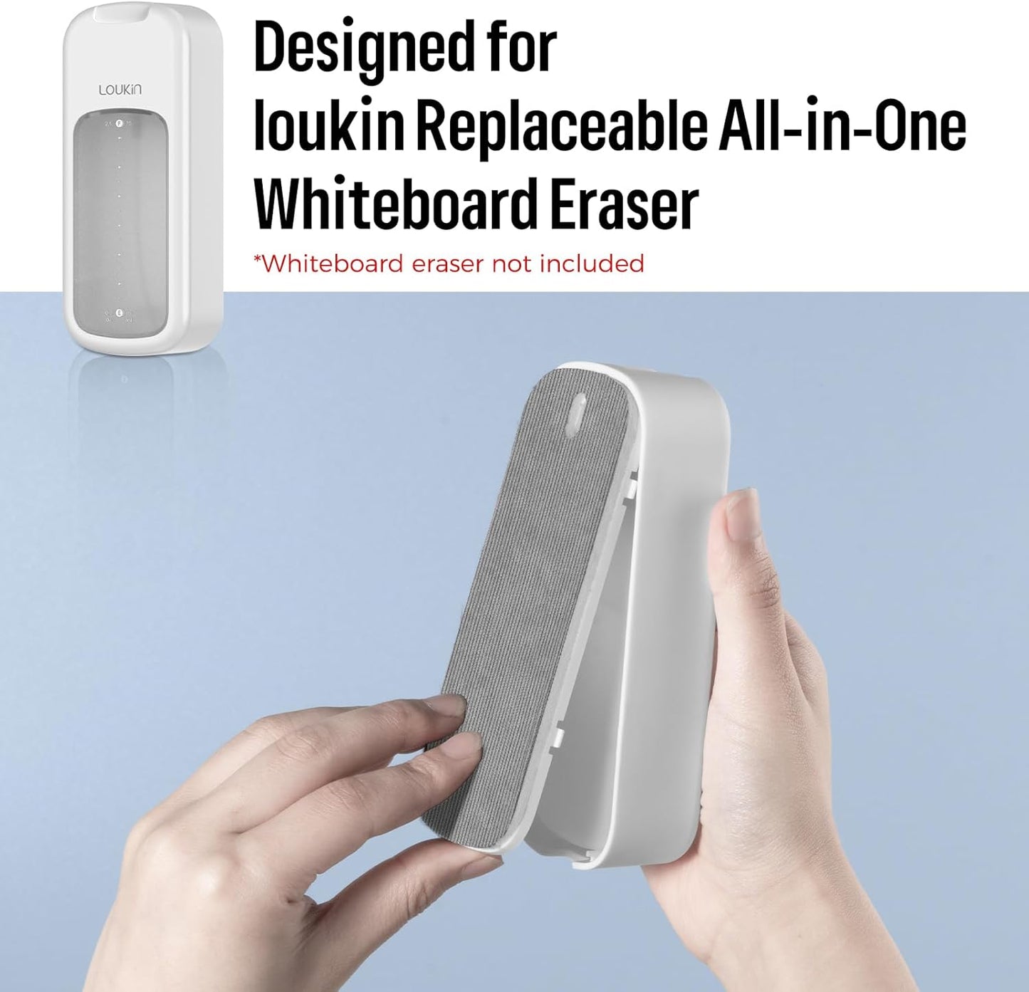 loukin All-in-One Dry Erase Eraser Refill Pads, Replaceable Pads Designed for Whiteboard Erasers, Ideal for Classroom, Home and Office Use, 6 Pack