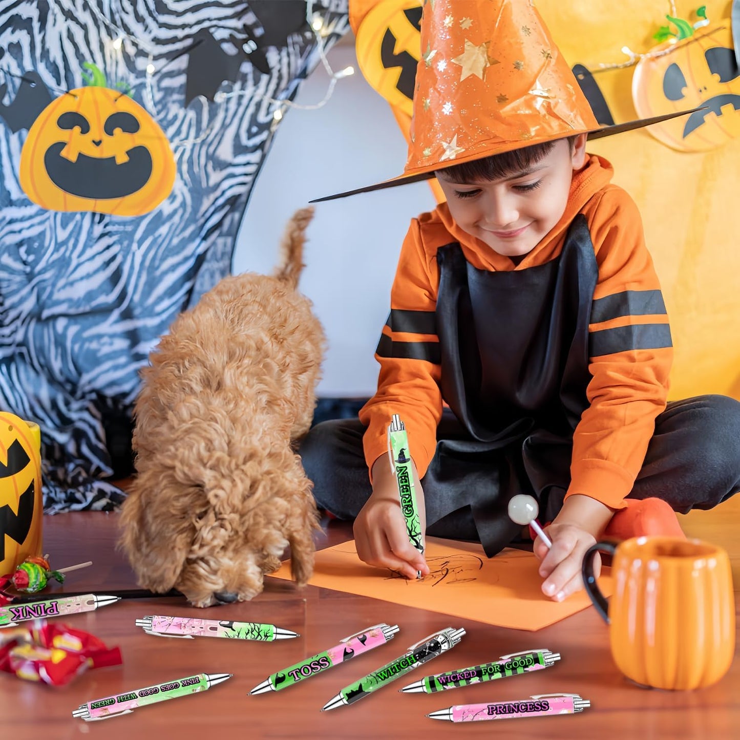 Princess and Witch Pens Set – Magical Fantasy-Themed Ballpoint Pens for Girls, Students, and Stationery Lovers – Smooth Writing Pens for School, Journaling, or Gifts – Enchanting Design, 8 Pack