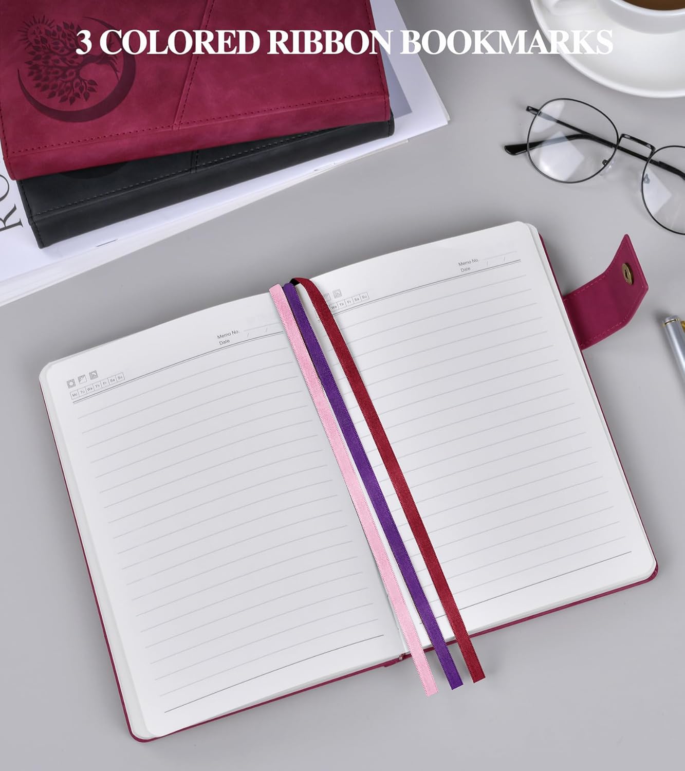 Lined Journal Notebook for Men, A5 Leather Journals for Writing Women, Hardcover Notebooks for Work,School,Note Taking,Travel,Business,Personal daily Diary,200 Page College Ruled (5.9" x 8.4")