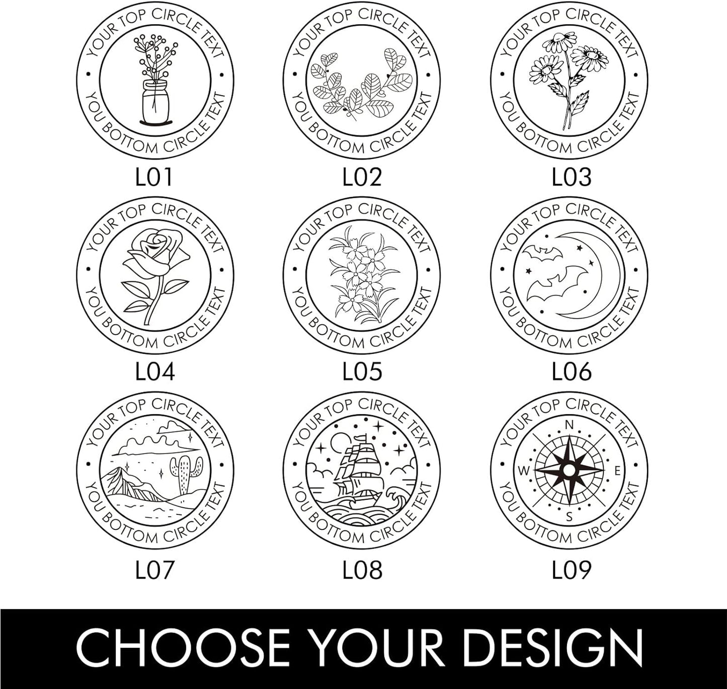 STAMTECH Custom Logo Embosser Stamp - Heavy Steel Embosser Stamps Design Your Own Logo or Emblem Perfect for Weddings Libraries Book Embosser