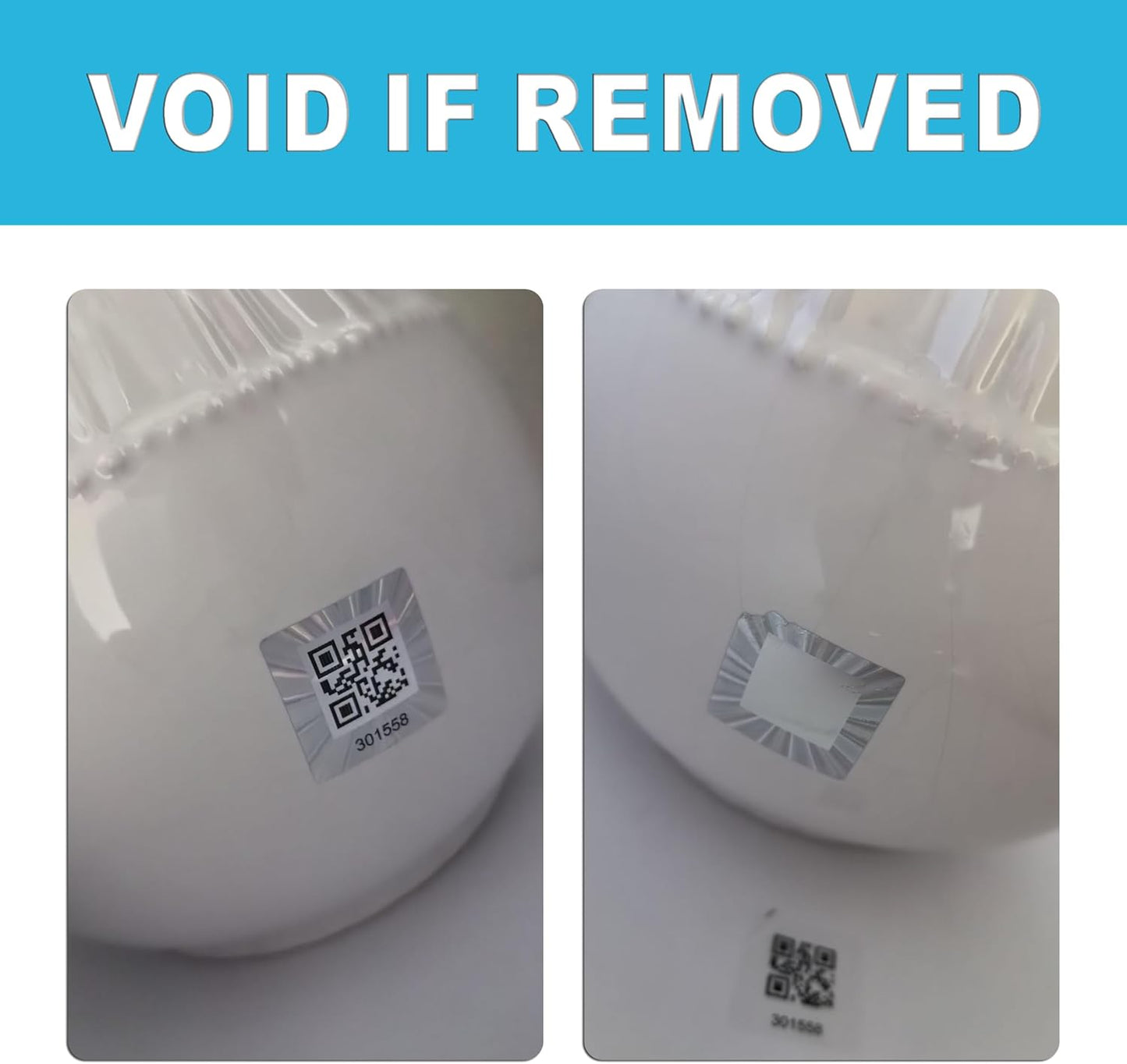 1000pcs Custom Hologram QR Code Labels, Tamper-evident Security Seal Sticker,Warranty Void Tamper Proof Labels with Unique Sequential Serial Numbering（1X1 inch