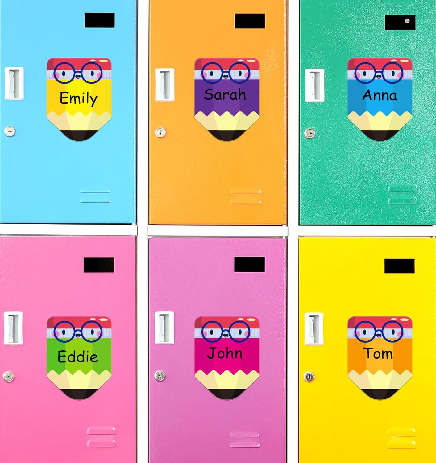 FaCraft 36PCS Name Plates for Classroom - Colorful Pencil Desk Name Tags with PET Film Waterproof Nameplates for Students Classroom Organization Decor Teacher Must Haves Back to School Supplies