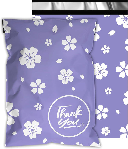 Poly Mailers 10x13 Inch 25 Pcs - Cherry printed Shipping Bags, 2.4mil Thickness, Waterproof and Tear Resistant Mailing Envelopes, Self-Sealing Packaging Bags for Small Business
