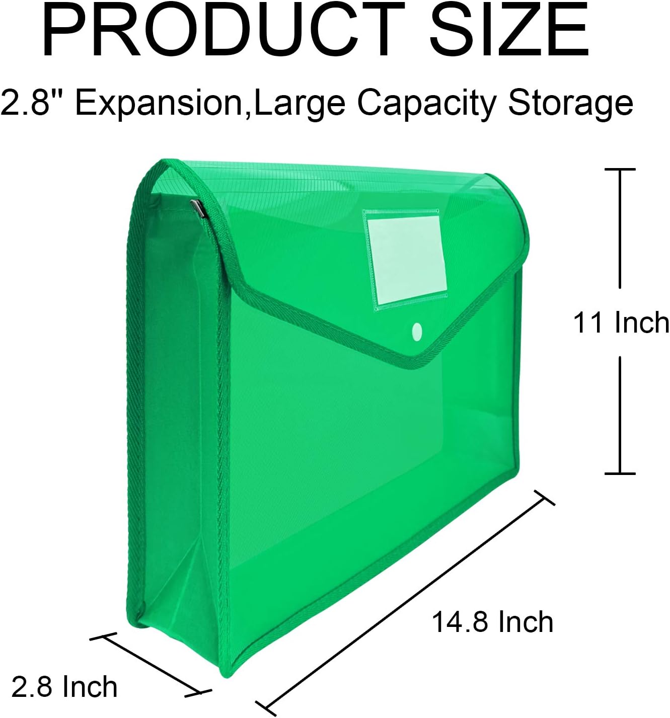 CHEPULA B4 Plastic File Wallet Envelope Expanding File Folder Document Organizer with Snap Closure & Label Pocket Clear Colored Waterproof Accordion File Pouch for Office Home Storage