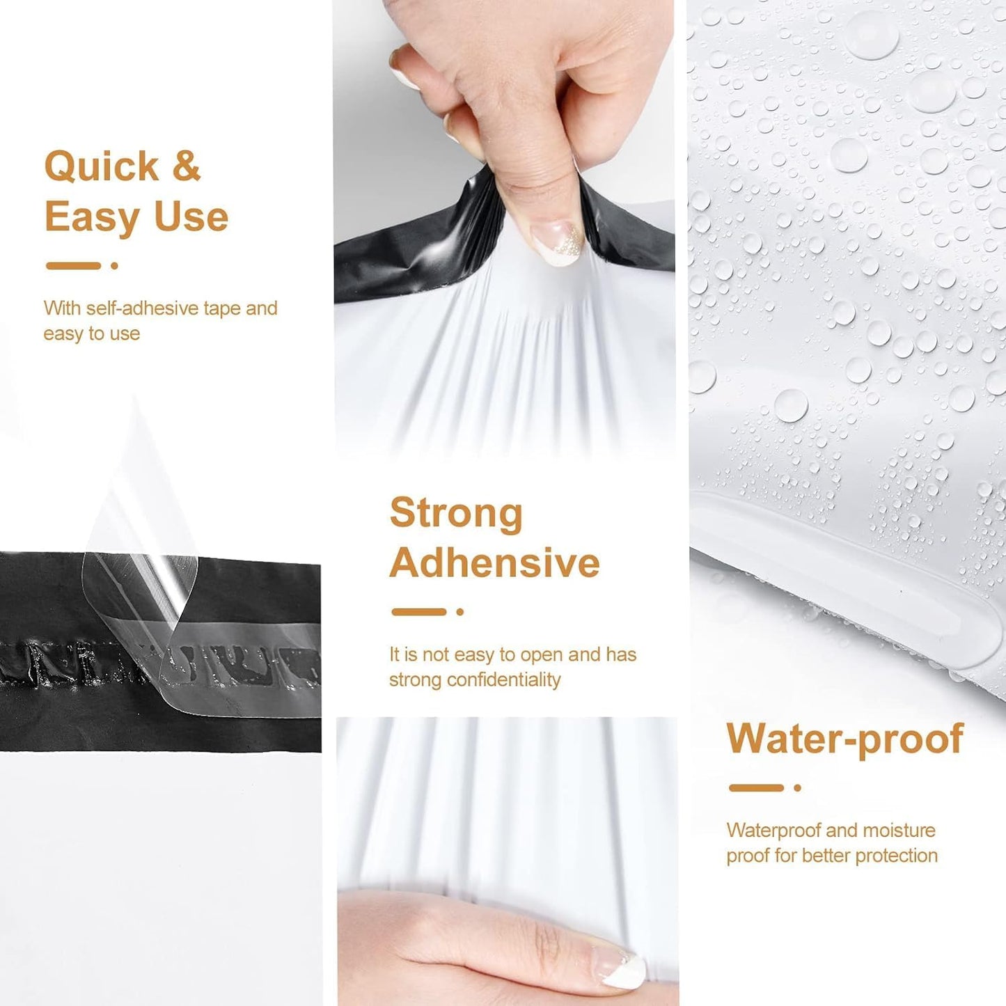 Metronic Poly Mailers 24x24 100PC White, Extra Large Shipping Bags Mailing Envelopes with Strong Adhesive, 2.5Mil Thick Mailers Poly Bags for Shipping, Mailing Bag Packaging Bag for Small Business