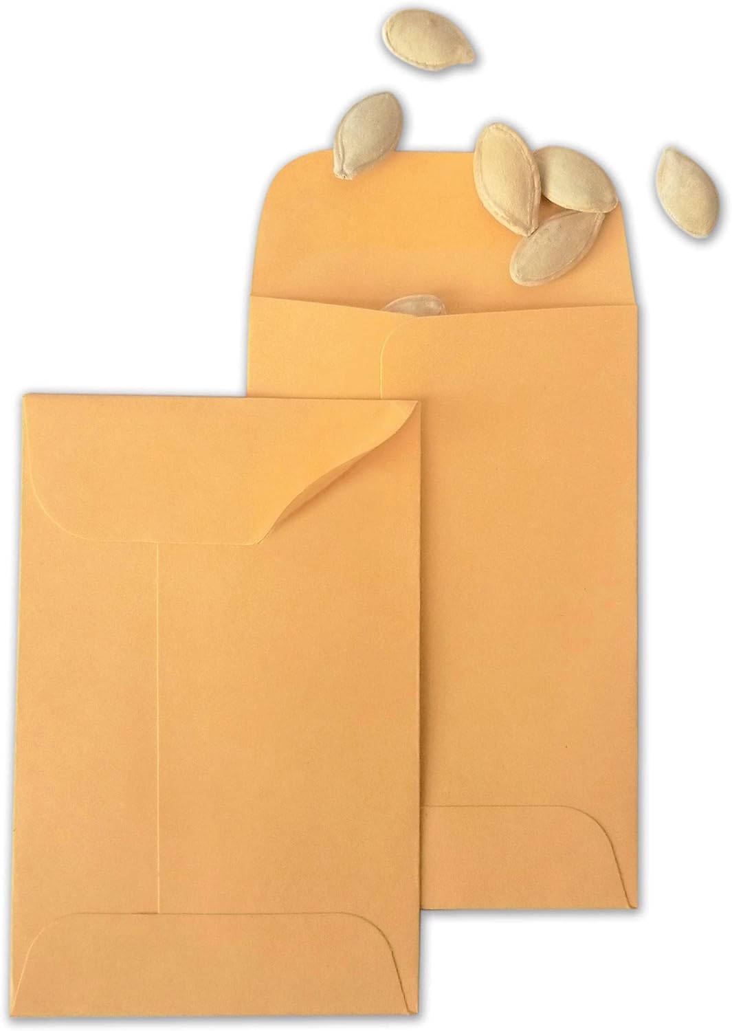 500 PCS #3 Coin Envelopes, 2-1/2” x 4-1/4” inches Brown Kraft Envelopes Classic Small Parts Envelopes with Self Adhesive Gummed Flap for Coins, Cash, Credit Cards, Seeds