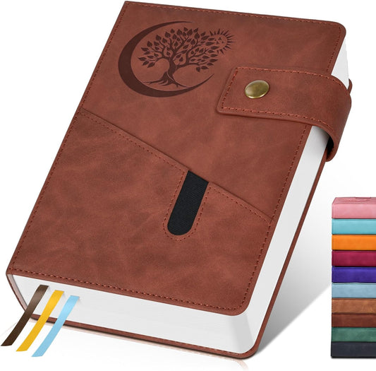 365 Page Thick Lined Journal Notebook for Men Women, A4 Large Leather Journals for Writing, Hardcover Notebooks for Work, School, Note Taking, Business, Travel Diary, College Ruled 8.5" x 11"