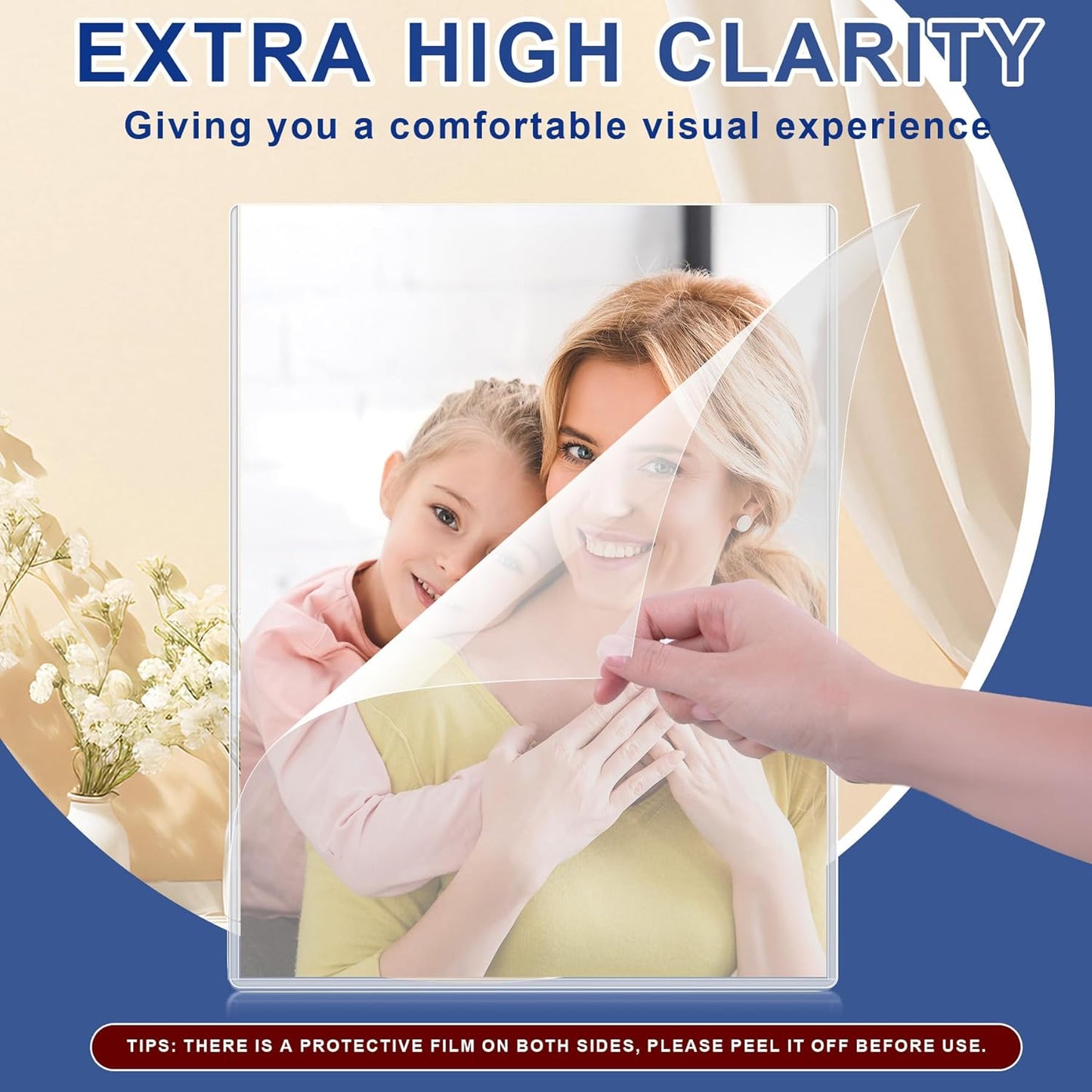 10PCS 9" x 12" Rigid Print Protectors Clear Plastic Sheet Protectors, Heavy Duty Top Loading Document Holder, Menu Cover, Photo Poster Sleeves Hard Plastic Sleeves for Paper Art Prints