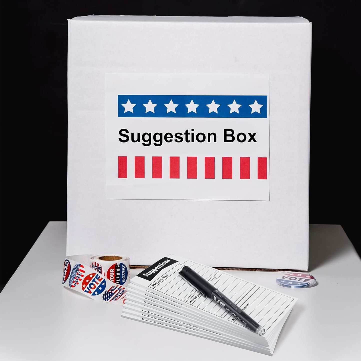 Pajean 400 Sheets Suggestion Cards Comment Complaint Cards for Suggestion Box with Lock Feedback Box Continuous Improvement for Customer Complaints(Black)
