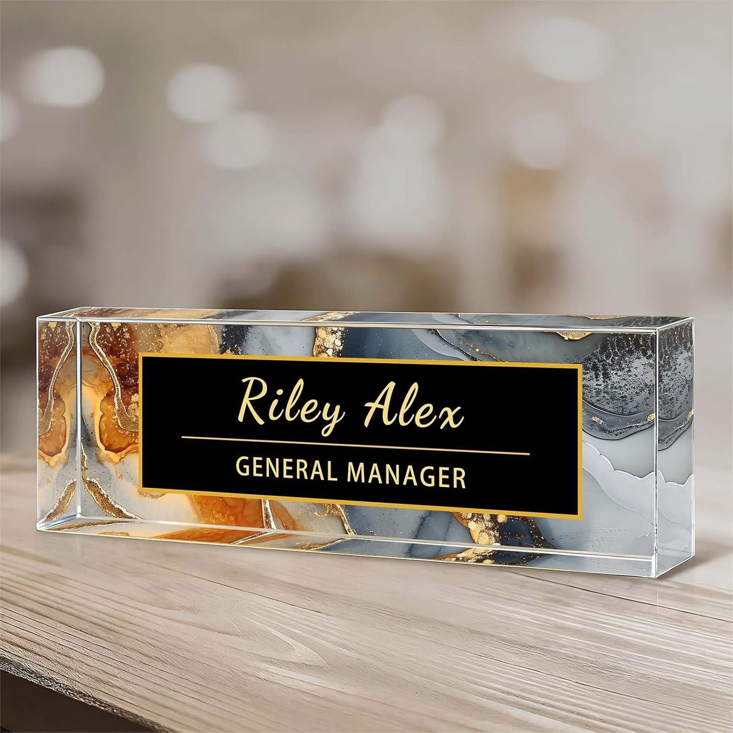 Desk Name Plate Personalized, Office Decor Cute Desk Accessories for Employee Appreciation Gifts Office Gifts for Boss, Teacher (S3)