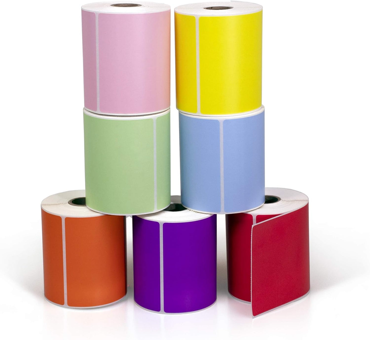 4" X 6" Direct Thermal Perforated Stickers Labels for Shipping Labels, Inventory, and Color Coding - Compatible with Zebra, Rollo, Godex and More (Teal, 6 Rolls)