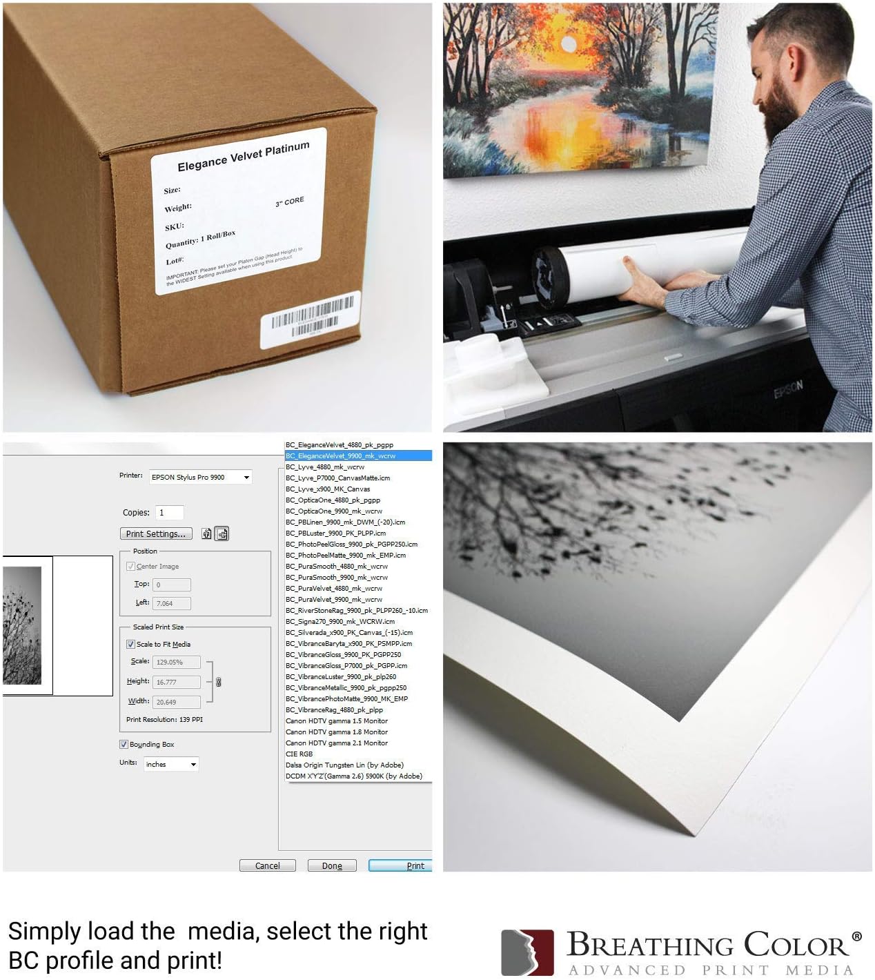 Elegance Velvet 8.5 in x 11 in, 25 Sheets is a Premium Matte 310 gsm, Cold Pressed Bright White Museum Grade Fine Art Inkjet Paper, Compatible with Most Dye-Based and Pigment Printers