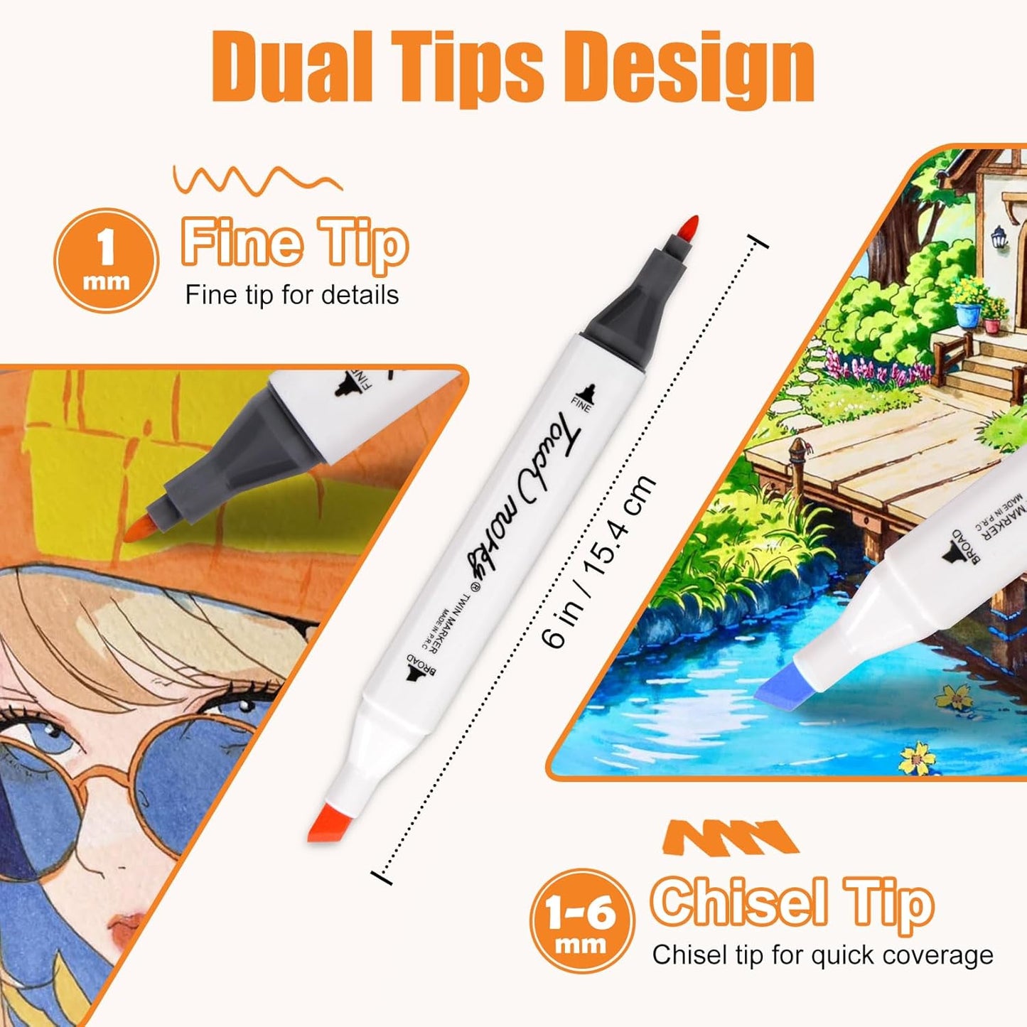 80 Colors Alcohol Markers with Free App, Chisel & Fine Tip Alcohol-Based Marker Set for Adults Kids, Dual Tip Artist Markers for Drawing, Coloring Illustration, Painting and Great Gift Idea