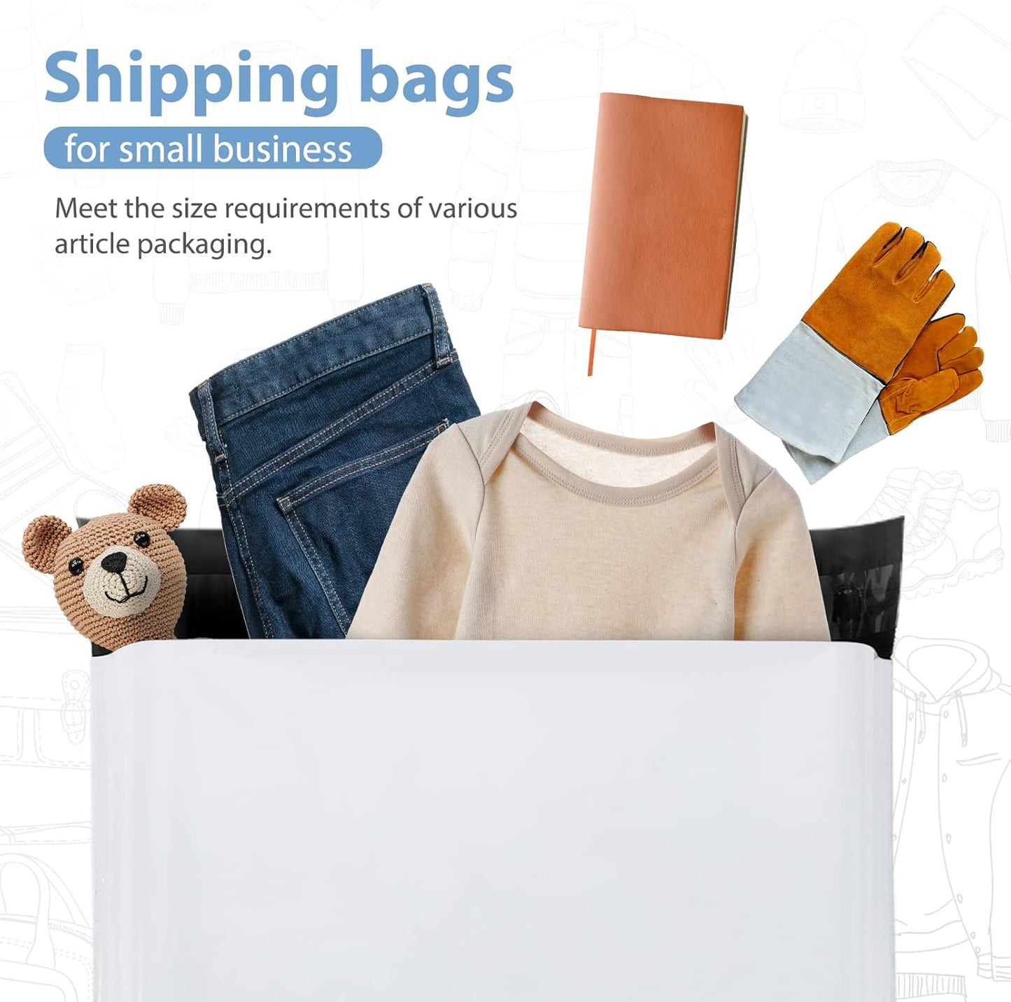Metronic Poly Mailers 10x13 100 PC, Small White Shipping Bags Mailing Envelopes Self Seal, Mailers Poly Bags for Shipping Waterproof and Tear-Proof, Mailing Bag Packaging Bags for Small Business