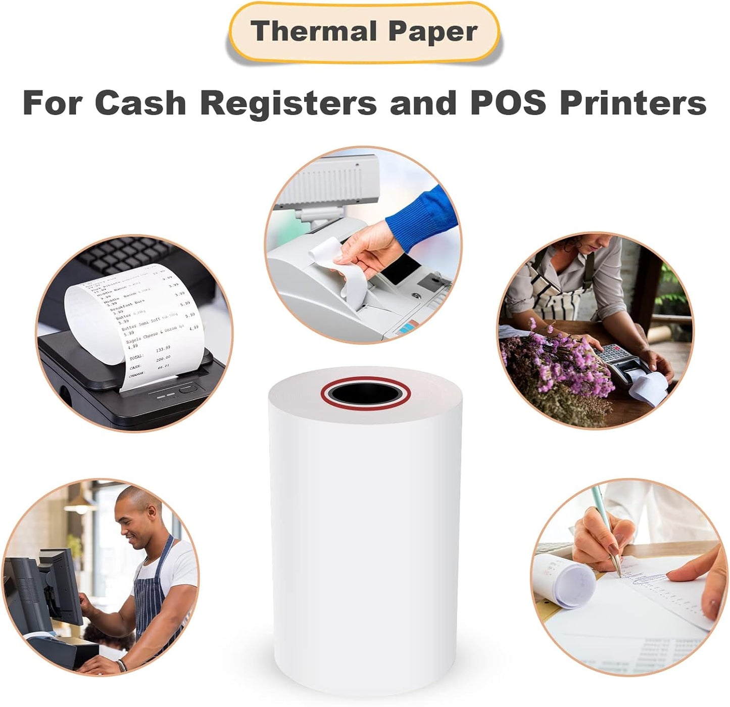 MFLABEL® 400 Rolls 2 1/4" x 85' Thermal Paper Cash Register POS Receipt Paper