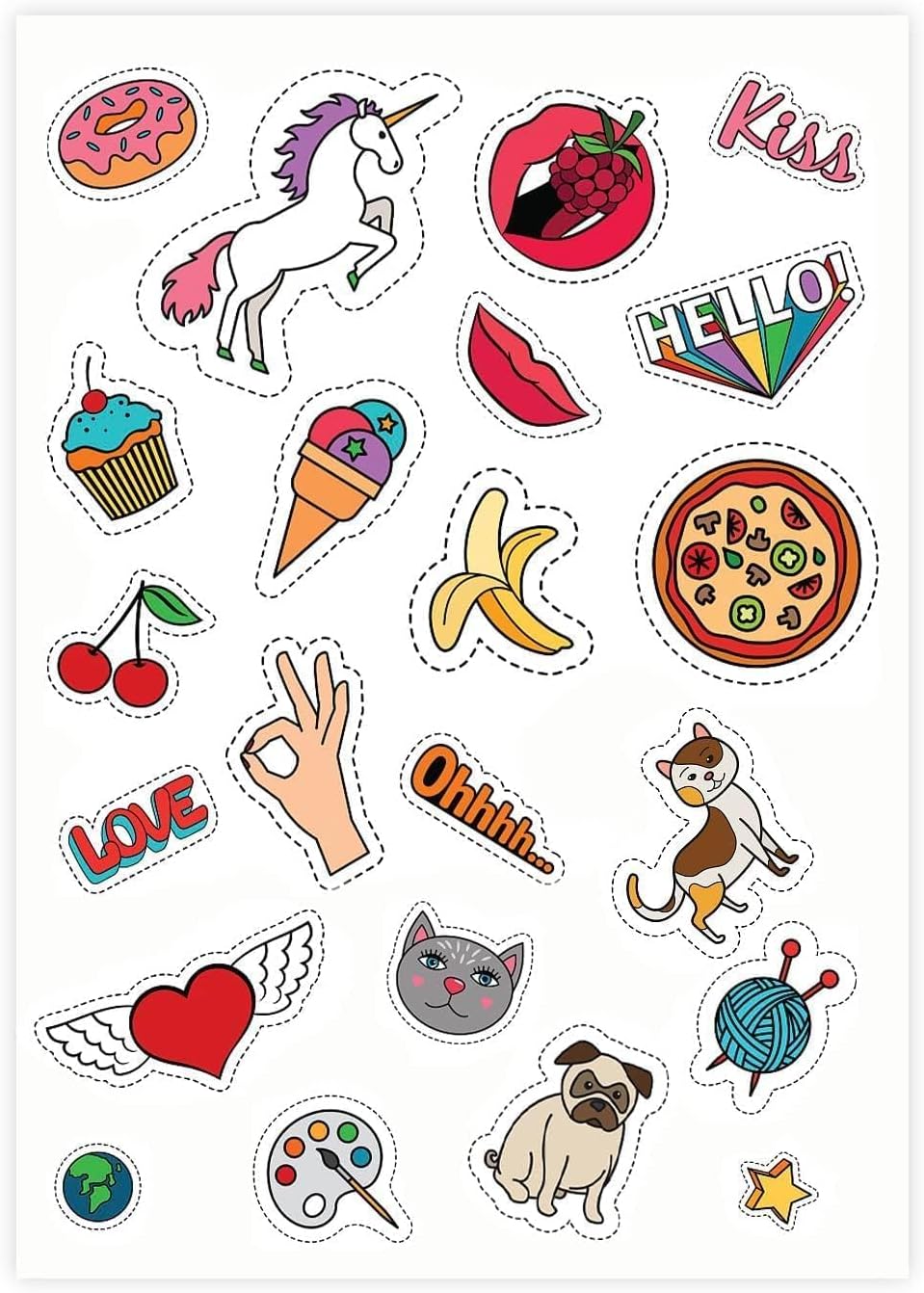 8.5" x 11" Full Sheet Label Sticker Paper for Laser & Inkjet Printers [100 Sheets,100 Labels]