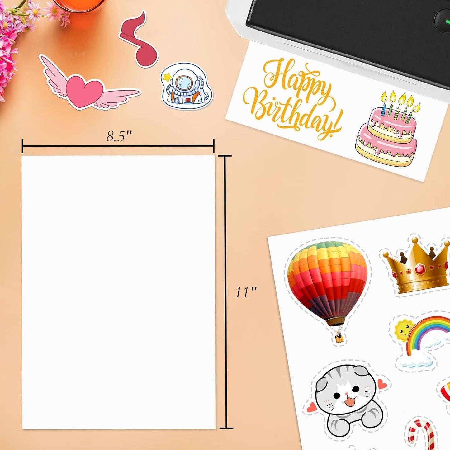4000 Full Sheets Sticker Paper for Laser & Ink Jet Printers, 8.5" x 11" Full Sheet Address Shipping Label, 4000 Sheets 4000 Labels