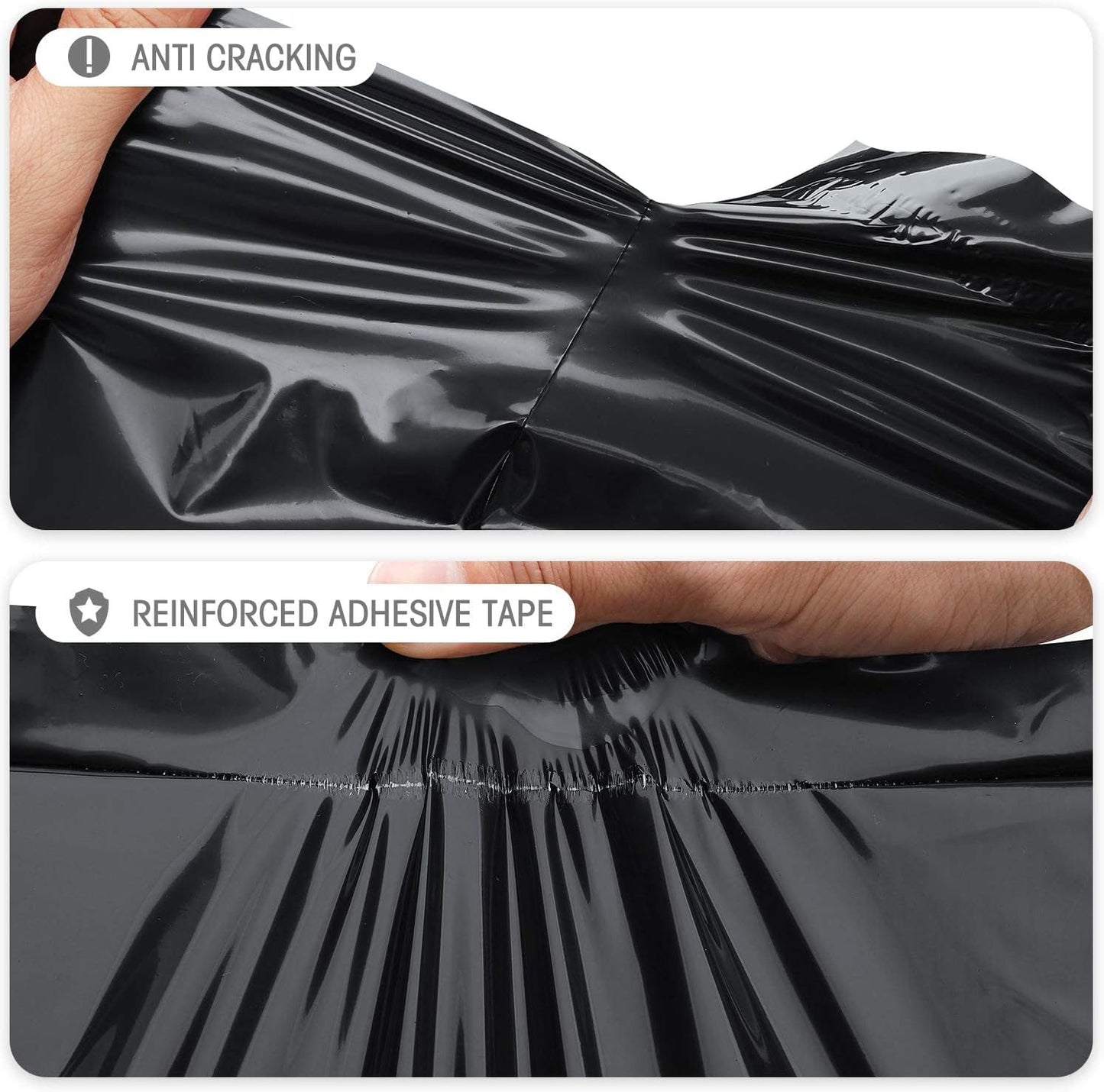 Fuxury Poly Mailers 19x24 Inch 1000 Pack, Bulk Shipping Bags for Clothing, Strong Adhesive Shipping Envelopes for Small Business Suppliers,Waterproof Mailers Poly Bags Mailing Envelopes Black