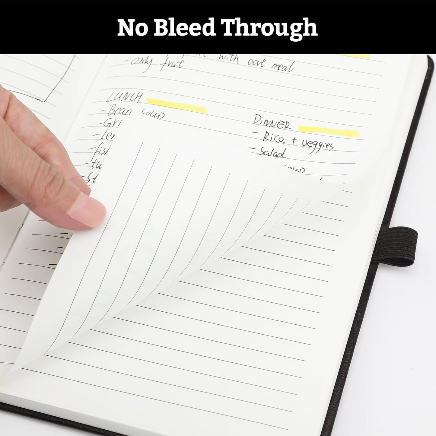 Hardcover Lined Bullet Dotted Journal Notebook, A5 140 192 Pages 100 120Gsm Paper College ruled for School,Work,Travel,and Daily Planning，5.7''*8.3'' (2, Black, A5 Lined)