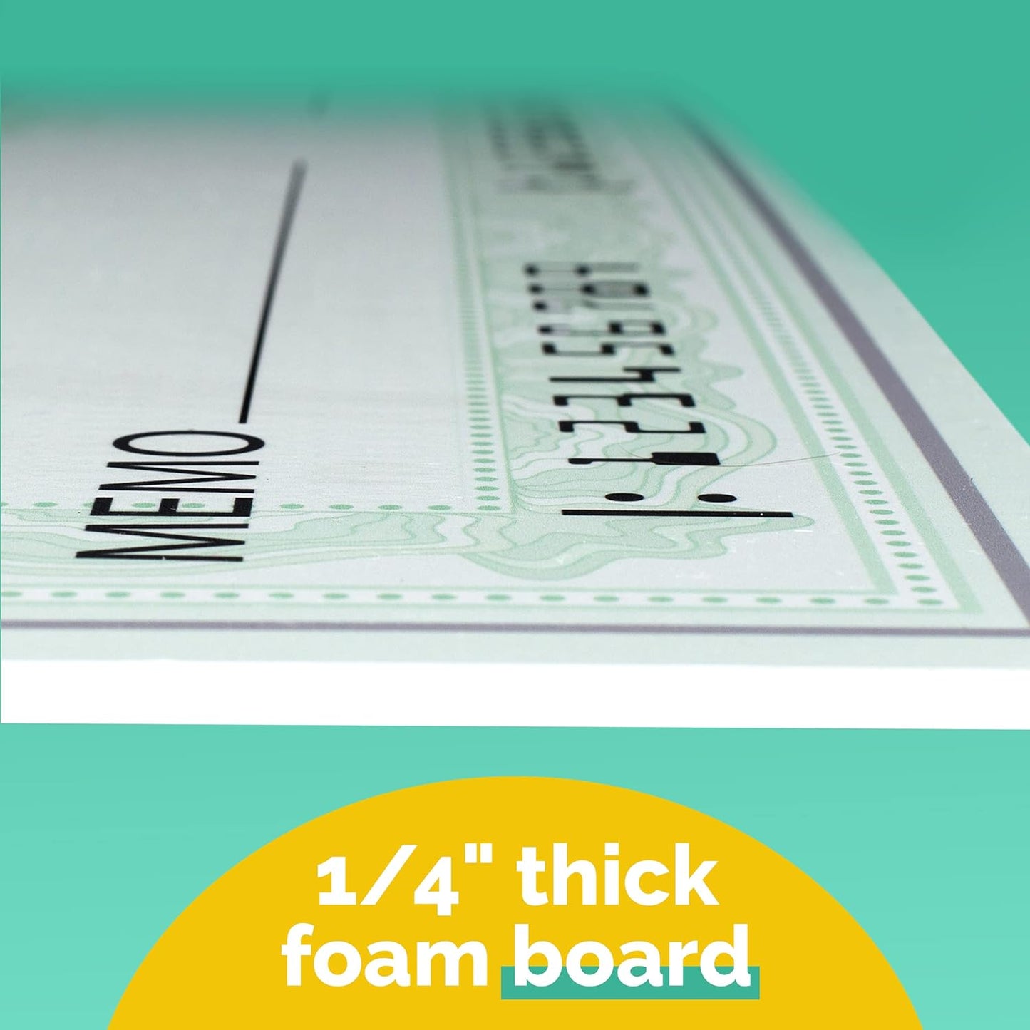 Giant Check | 36x16 Dry Erase Big Check for Presentations - Oversized Fake Check Award