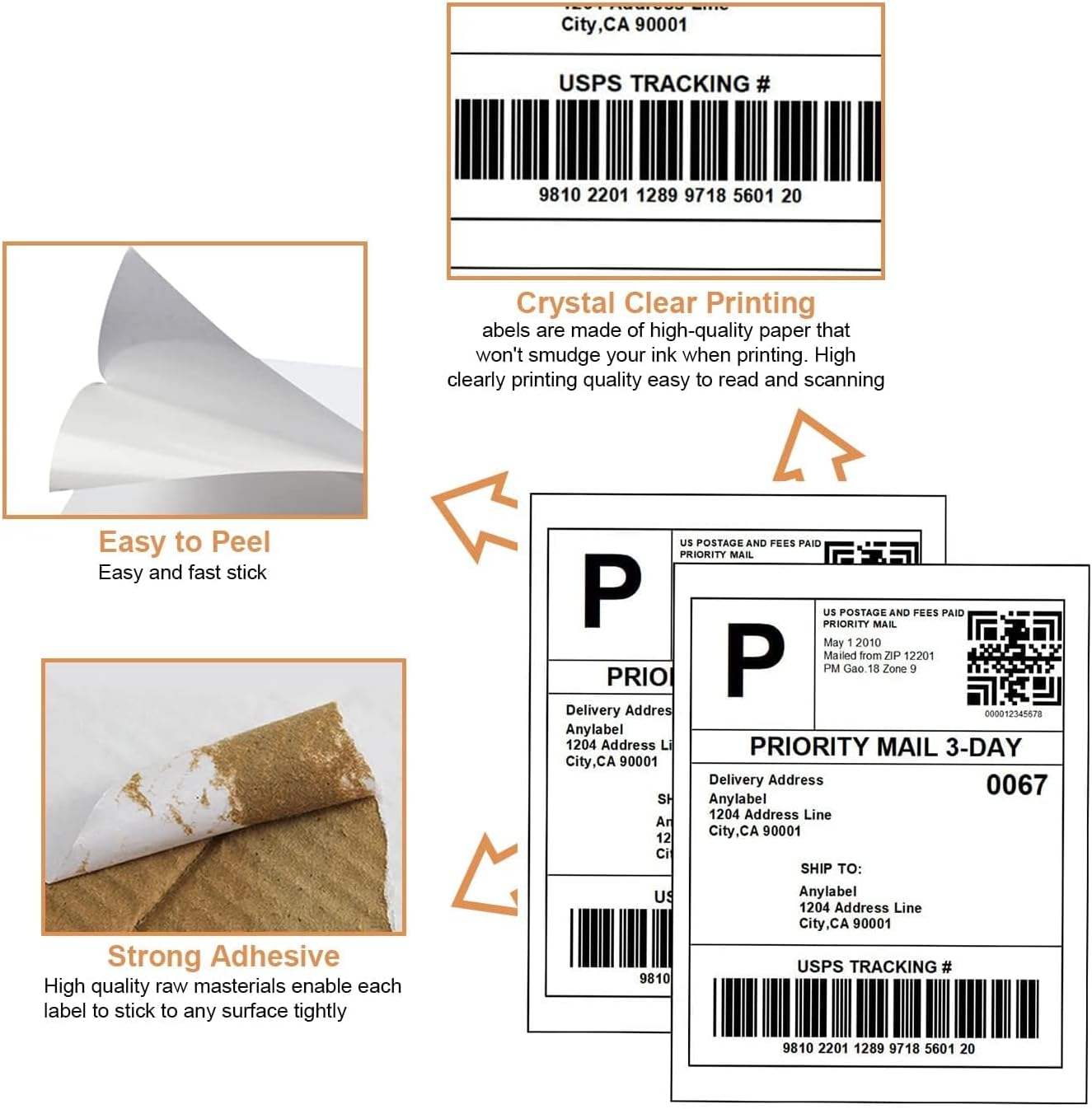 Full Sheet Labels 8.5 X 11, White Matte Sticker Paper, Laser/Inkjet Printing, 2000 Sheets, 2000 Labels, 1 Up Shipping Mailing Address Storage Bin Labels Stickers 8-1/2" x 11"