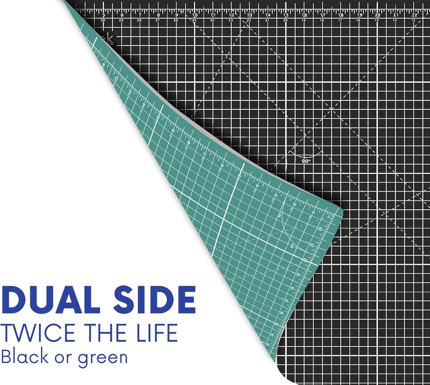 PK00013 Model GBM4080 Series 40" x 80" Professional Cutting Mat; Double-Sided Green/Black; Self-Healing; For Graphic Arts, Hobbies, Sewing, Scrapbooking, and other Cutting Projects