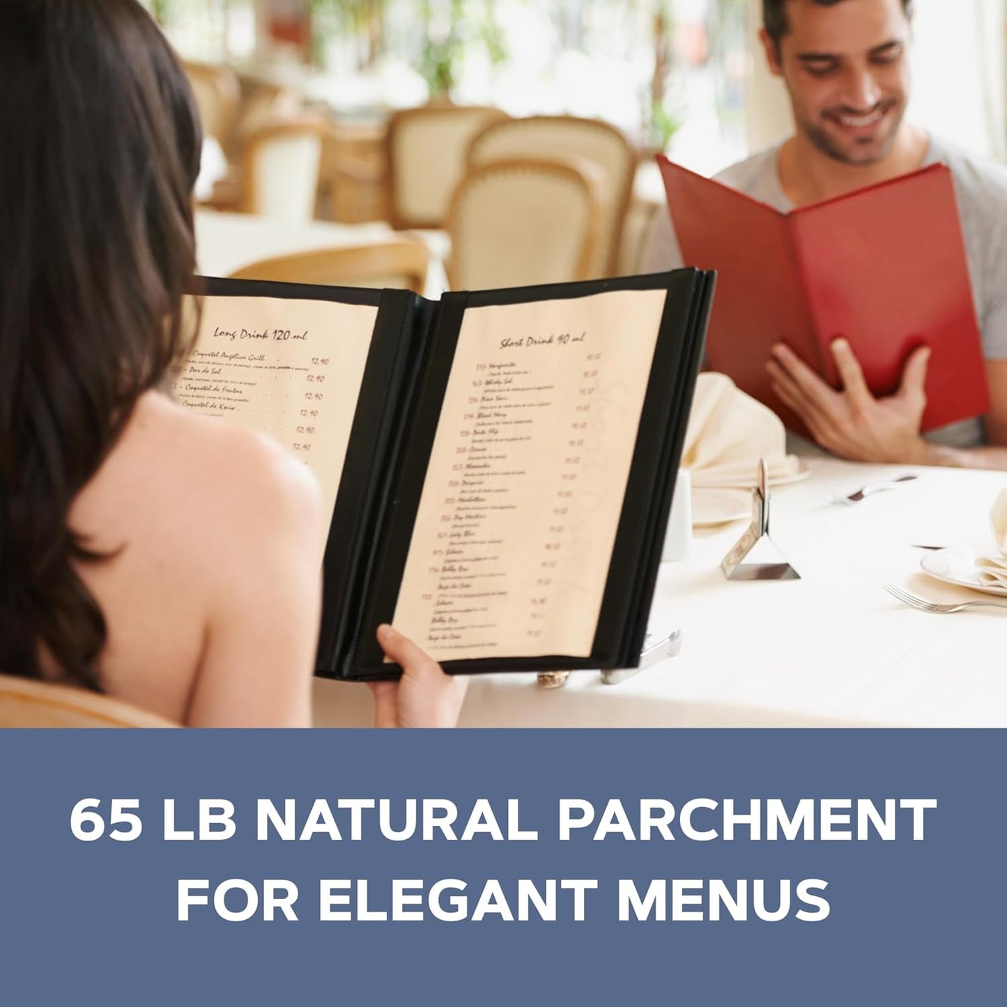 ThunderBolt Paper - 100 Natural Parchment 65lb Cover Cardstock Paper, 8.5x14 Inches, Legal/Menu Size, Printable Old Parchment Look