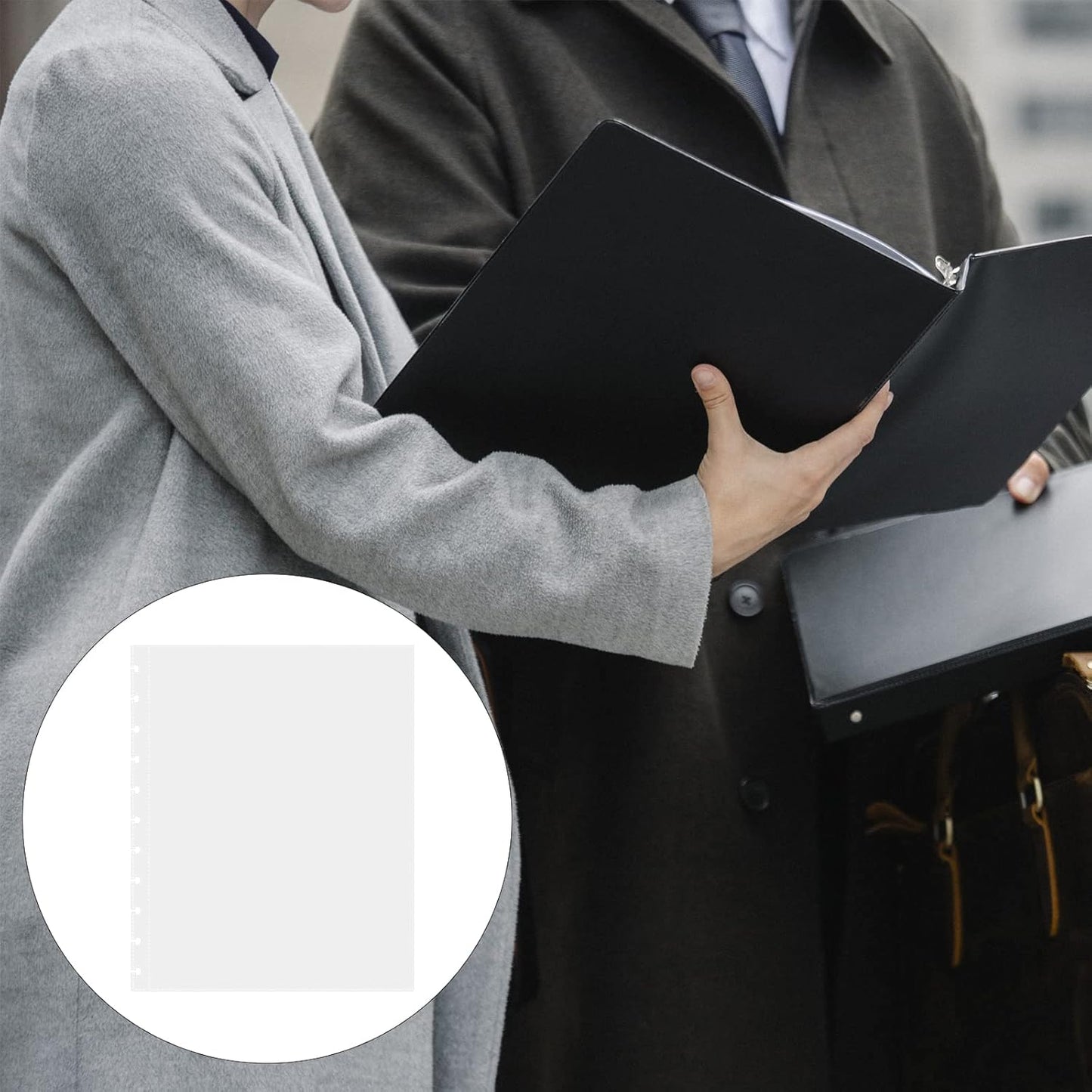 100 Piece Discbound Sheet Protectors Discbound Page Protector Letter Size Clear Plastic Page Protectors for Letter Size Discbound Binding Cover