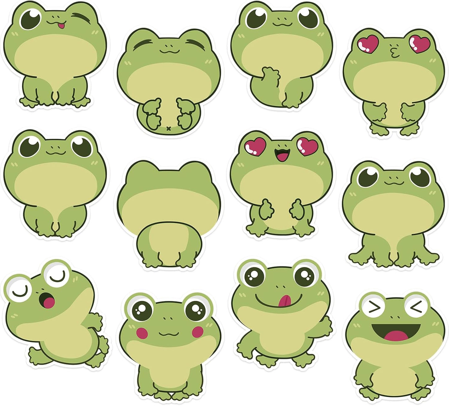 600Pcs Frog Sticky Notes, Cute Cartoon Frog Self-Stick Note Pads Kawaii Frog Theme Sticky Notes Animal Memo Pads Frog Notepad for Frog Lovers Birthday Students Office School Supplies