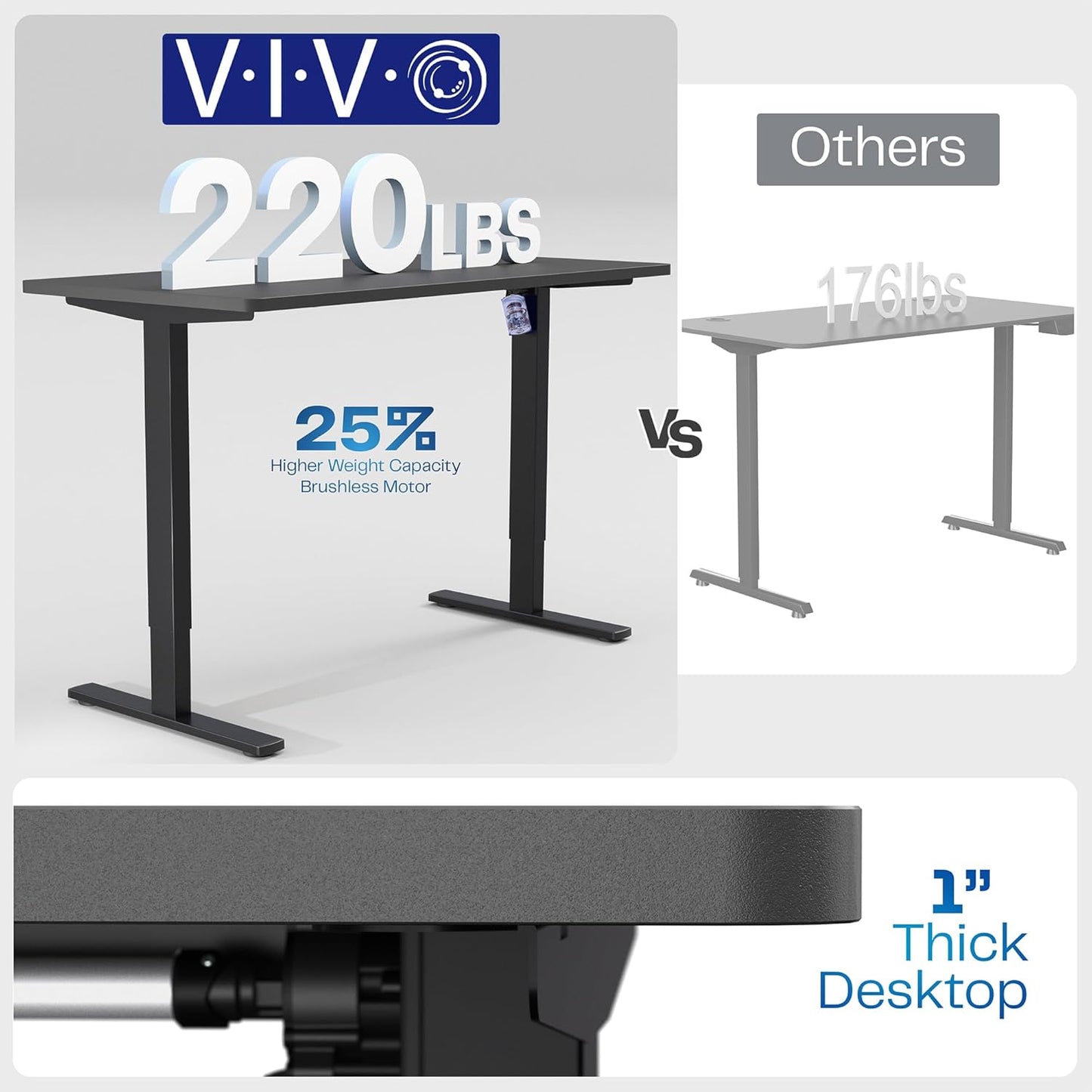 VIVO Electric 55 x 28 in Standing Desk, Memory Height Adjustment, 1B Series, One-Piece Reclaimed Wood Top, Black Frame, DESK-KIT-1B55P