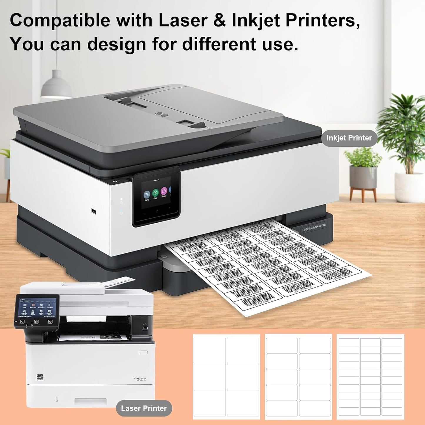 1" x 2-5/8" Shipping Return Address Labels for Laser Inkjet Printer, 30 UP Labels for Amazon FBA, White Blank Mailing Stickers (50 Sheet / 1500 pcs)