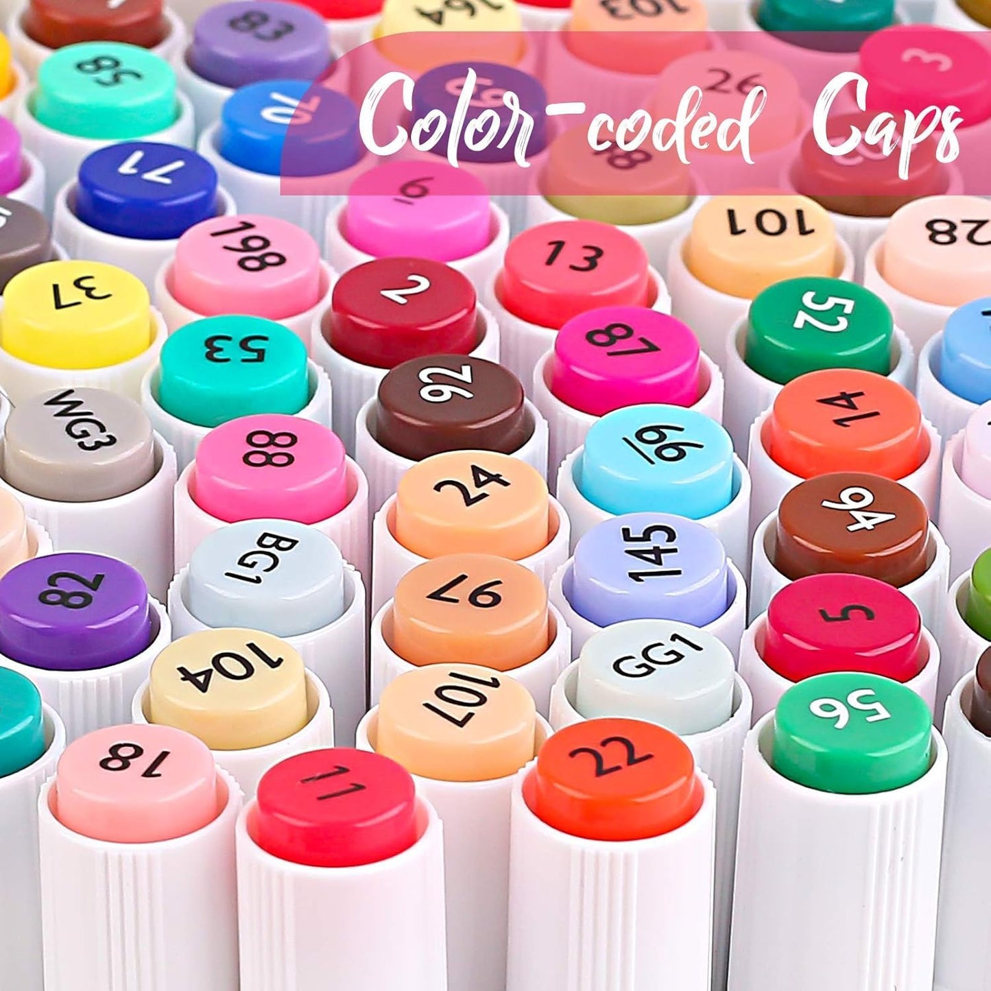 Taotree Alcohol Markers 101 Colors Dual Tips Art Markers Sketch Pens Set, Art Supplies Kit, Drawing Pens Set for Adult Coloring Books Painting, Sketching, Christmas Gifts for Teens Girls Boys Artists