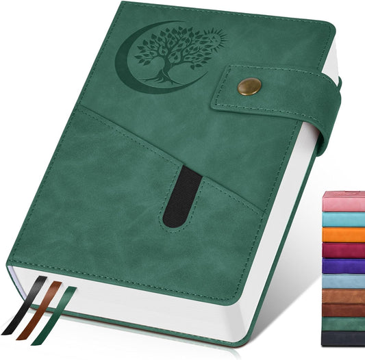 365 Page Thick Lined Journal Notebook for Men Women, A5 Leather Journals for Writing, Hardcover Notebooks for Work, School, Note Taking,Travel, Business,Personal Diary, College Ruled 5.9" x 8.4"