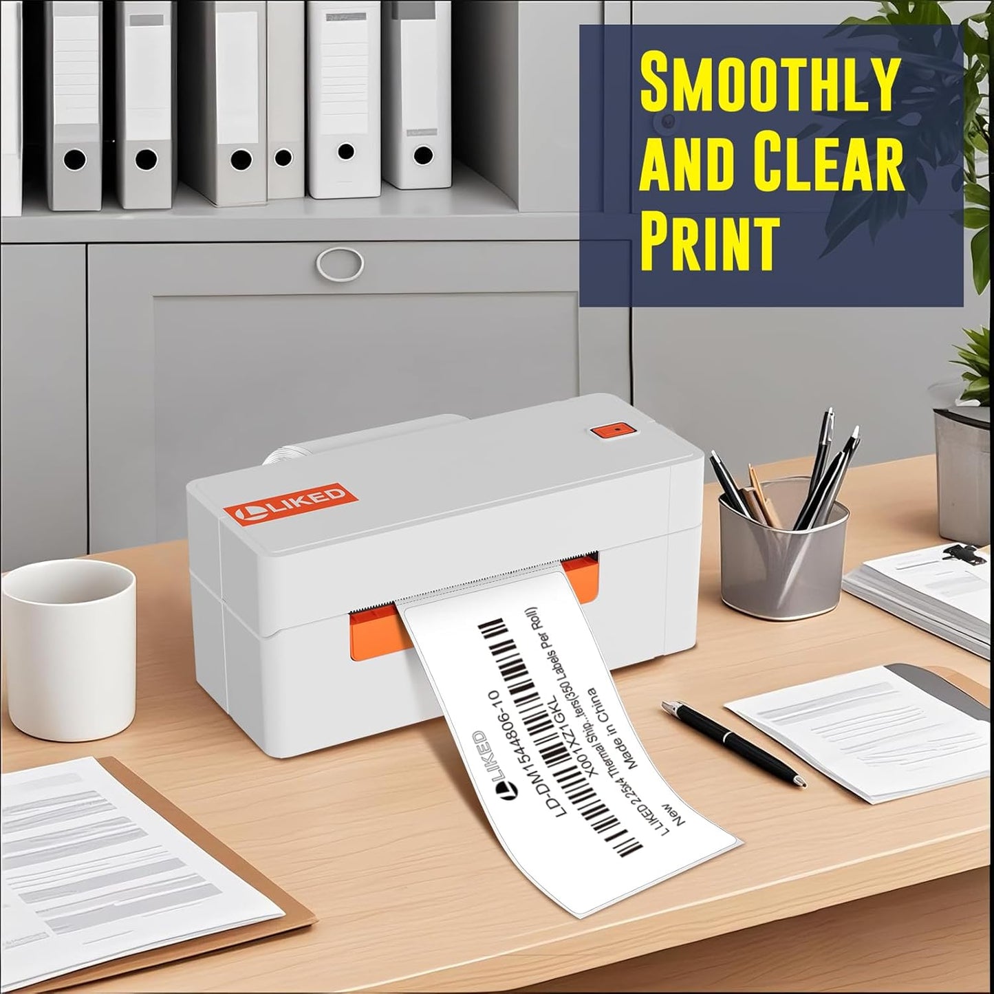 L LIKED 2.25" x 4" Direct Thermal Label, Permanent Adhesive Shipping Postage Labels & Compatible with Rollo, Zebra and Other Desktop Printers (12 Roll, 4200 Labels)