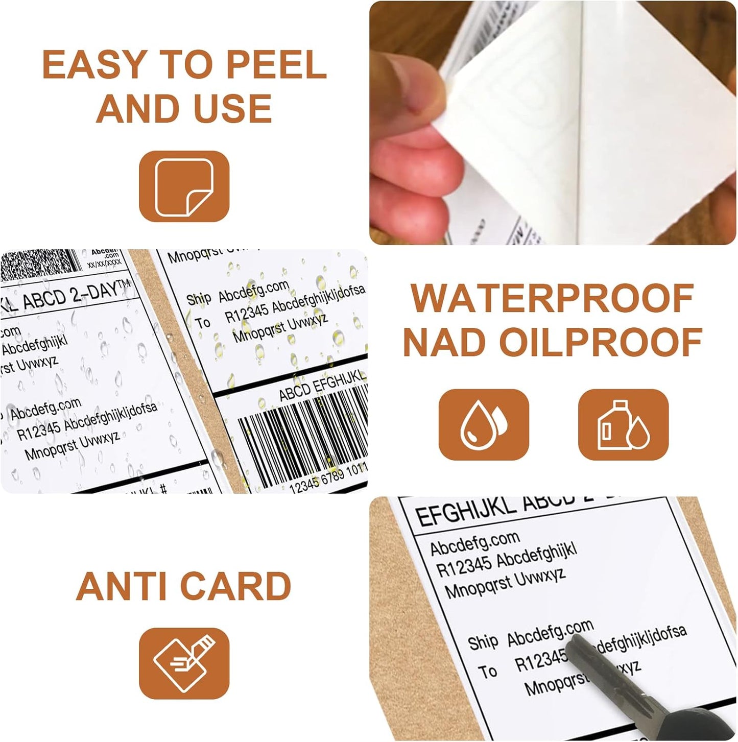 MFLABEL Fanfold 4" x 6" Direct Thermal Labels White Perforated Shipping Label,24 Stacks,Total 24000 Labels