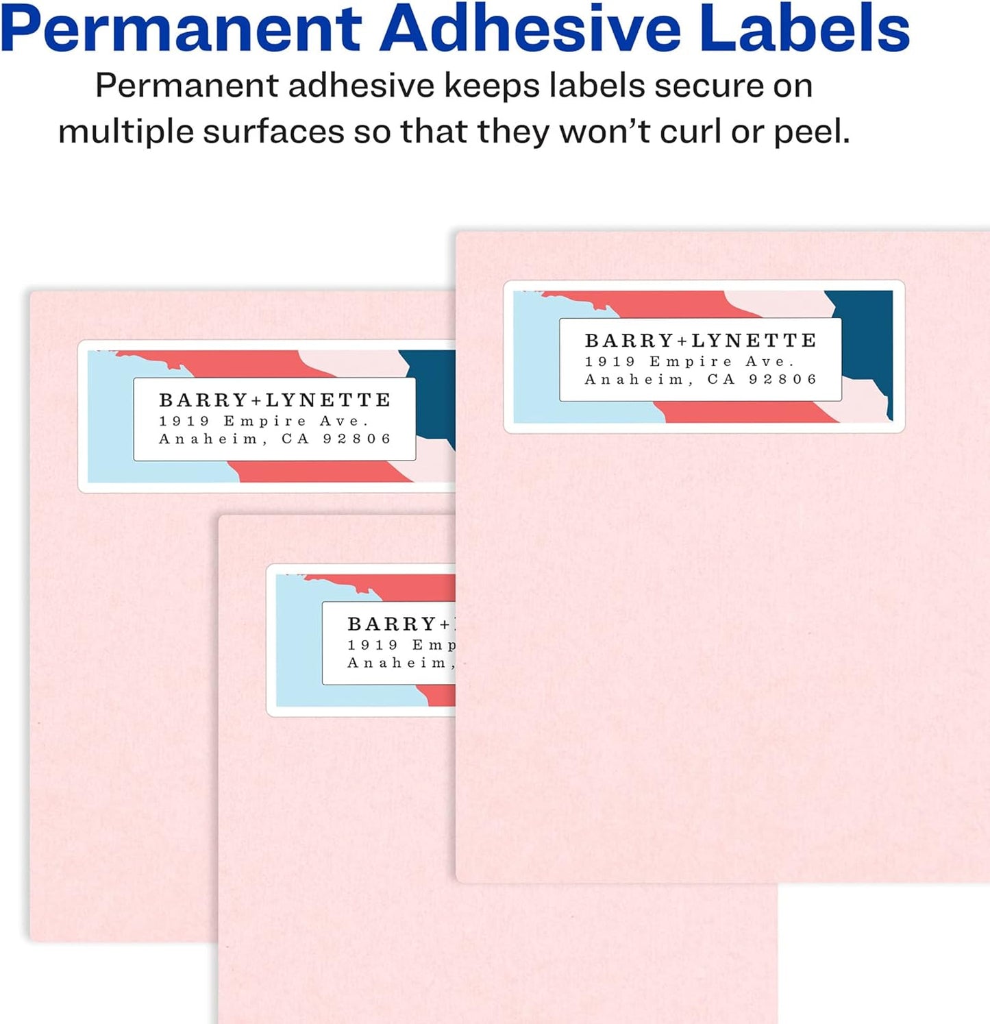 Avery Printable Return Address Labels with Sure Feed, 0.5" x 1.75", White, 2,000 Blank Mailing Labels (08167)