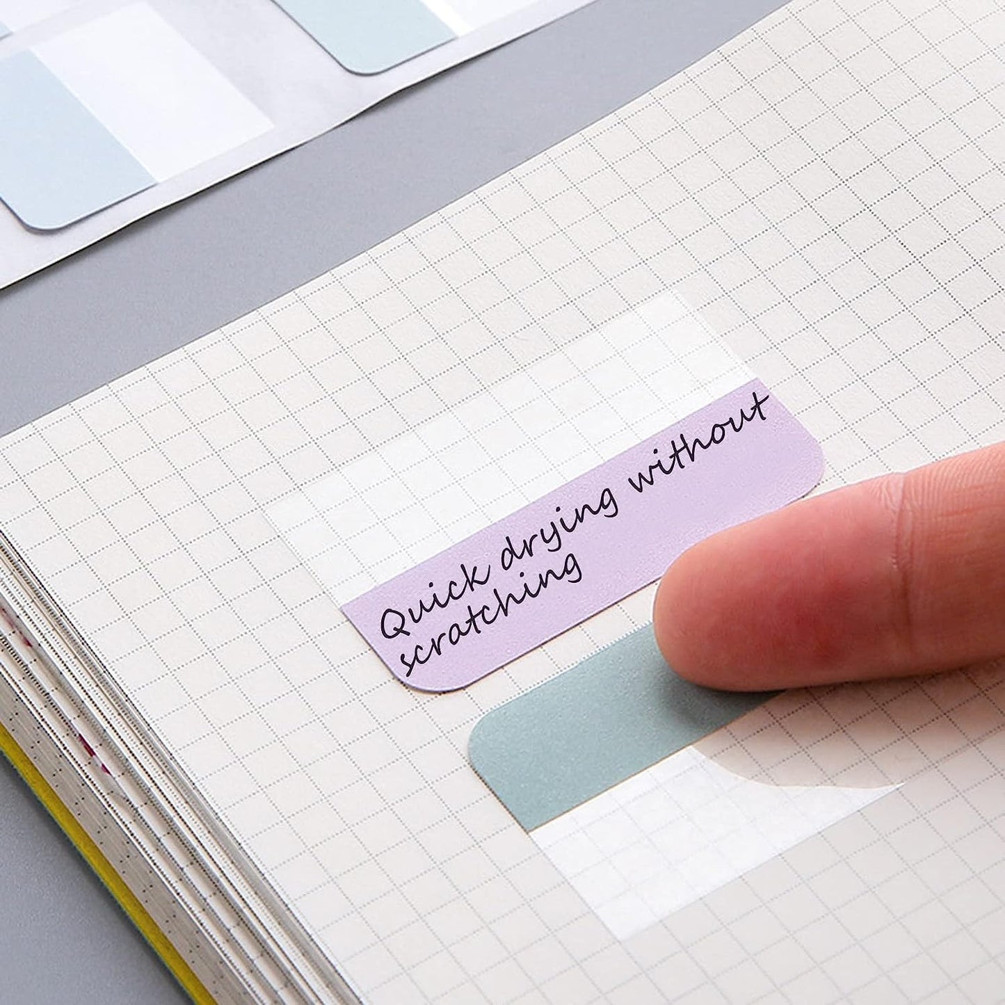 AccEncyc 480 Pcs Colored Index Tab 1"x1.1" Large Book Sticky Tabs Repositionable Page Tabs Flags Page Markers Labels for Notebooks, Filing, Classification,12 Colors