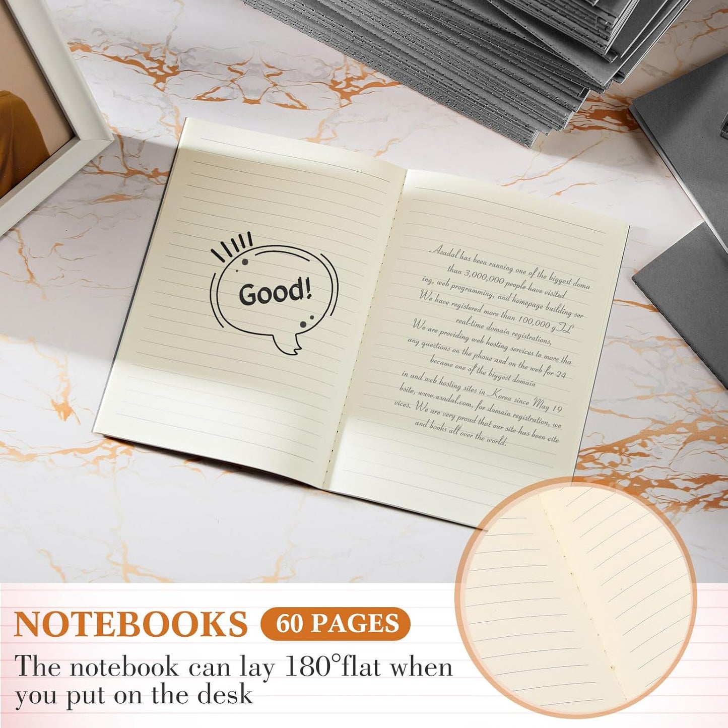 100 Pcs Kraft Notebook Journals 5.5 Inch x 8.3 Inch A5 Softcover Notebooks Bulk for Writing Sketch Office Notepad with 60 Pages 30 Sheets (Multicolor,Lined)(Grey,Lined)