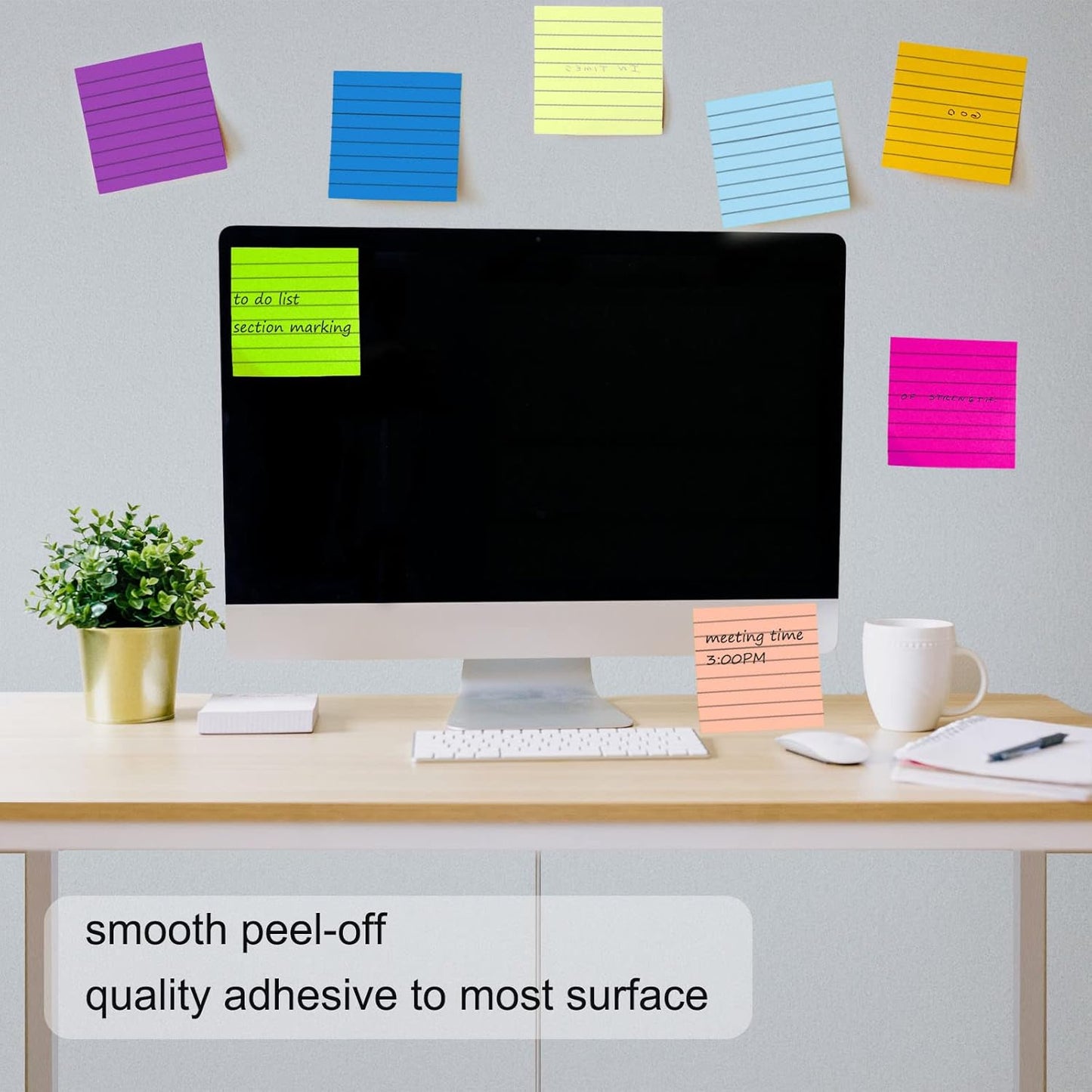 24 Pack 1920 Sheets Pop Up Sticky Notes Lined 3x3 inch Self-Stick Notes Pads Post Lined Sticky Note Pads Accordion Pop Up Notes Refill for Dispenser Home Office School, 80 Sheets/pad (Bright Color)