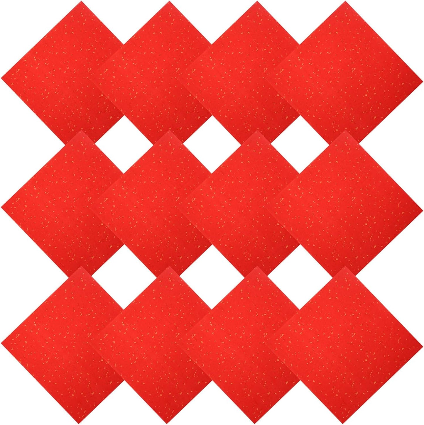 PATIKIL Red Xuan Paper, 20 Sheets, 8.7" x 8.7" Chinese Calligraphy Practice Paper