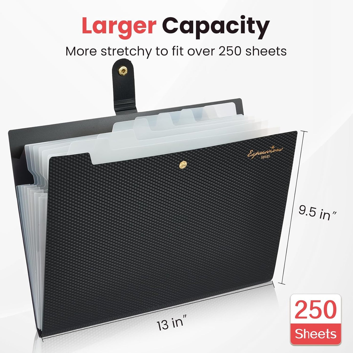 Sooez Accordion File Organizer, 8 Pocket Expanding File Folder with Labels, Letter Size Folders for Documents, Portable Paper Bill Receipt Organizer for Home School Office Supplies, Navy Blue