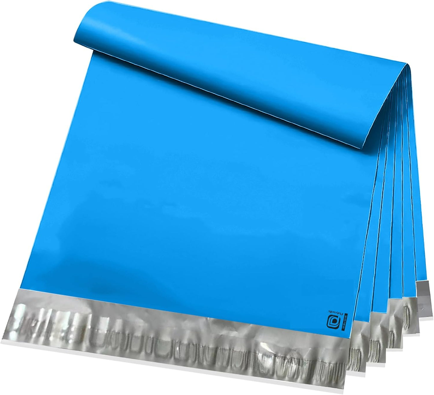 POLYSELLS 100 pcs 19x24 Inches Blue Poly Mailers Shipping Envelopes, Strong Adhesive Sealing, Waterproof, and Tear-resistant Postal Mailing Bags for Clothing, Books, and Accessories