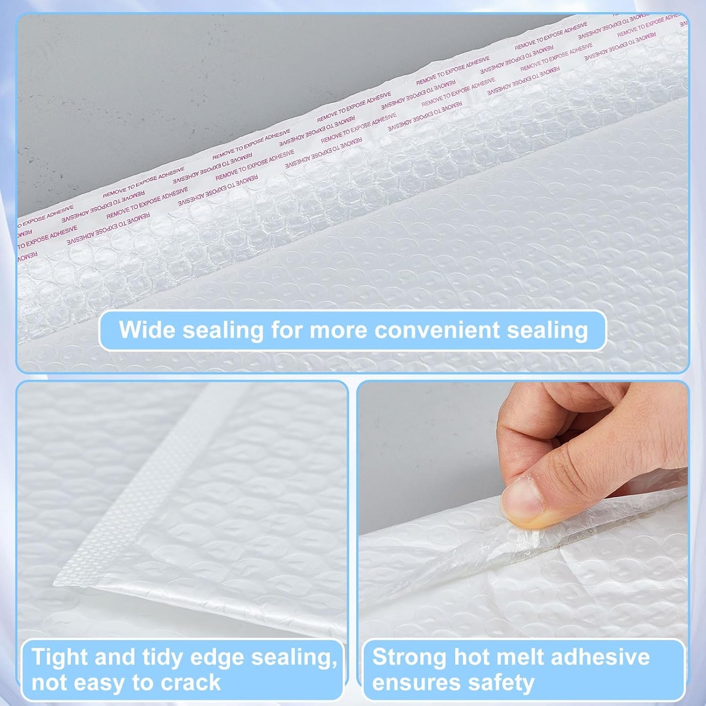 Ireer 10 Pack Extra Large 12 x 16" Bubble Mailers Poly Padded Envelopes Cushioned Mailing Envelopes Bubble Padded Mailers Self Adhesive Waterproof Shipping Bags for Business Christmas Gift Packaging