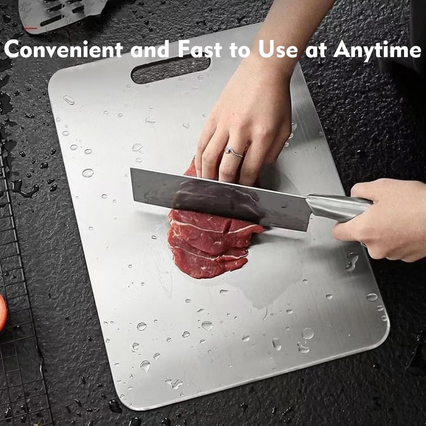 Titanium Cutting Board - 2 pack Titanium Cutting Boards for Kitchen,Double Sided Titanium Cutting Mat（11.81 * 17.91in）