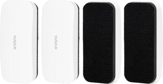 VUSIGN Magnetic Dry Erase Whiteboard Eraser, Glass Board Eraser for Dry Erase Board, Glass Board, Calendar Board, Office, Home,School Supplies, 4 Pack